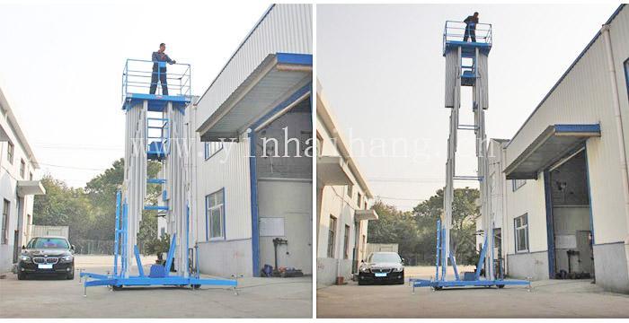 六桅柱鋁合金升降機(jī)平臺(tái)圖片