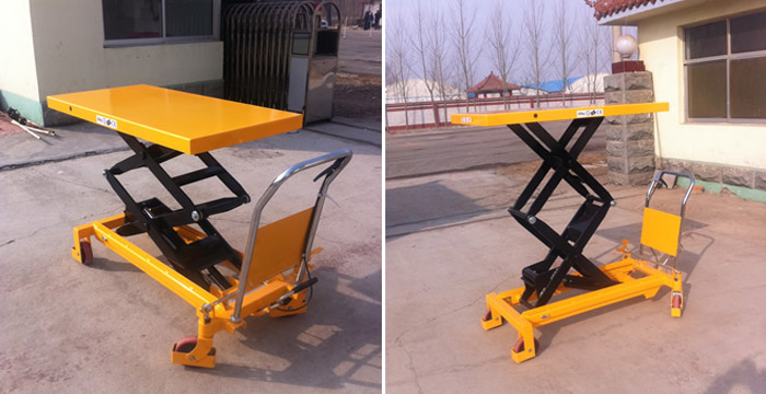 手拉剪叉式升降平臺車 手推車1