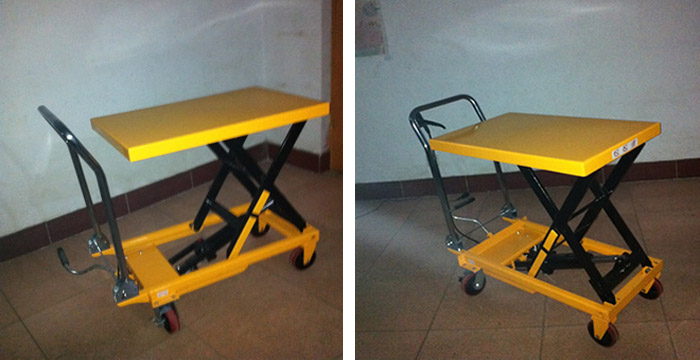 手拉剪叉式升降平臺車1