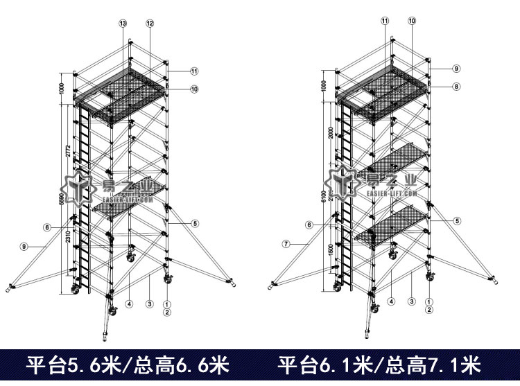 鋁合金腳手架價(jià)格